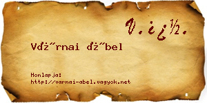 Várnai Ábel névjegykártya