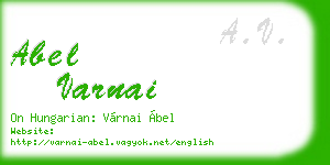 abel varnai business card